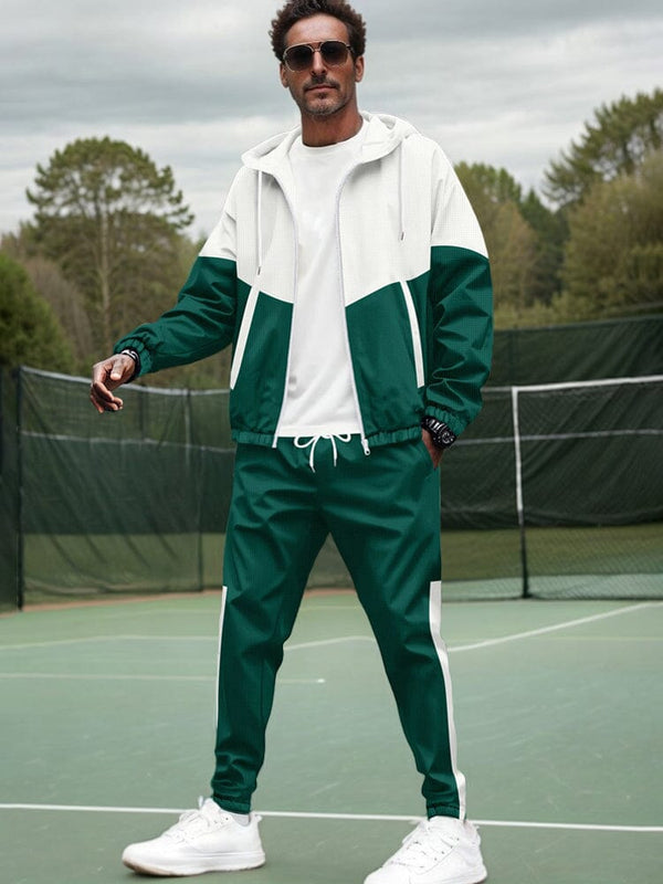Cozy Color-Block Relaxed Fit Tracksuit