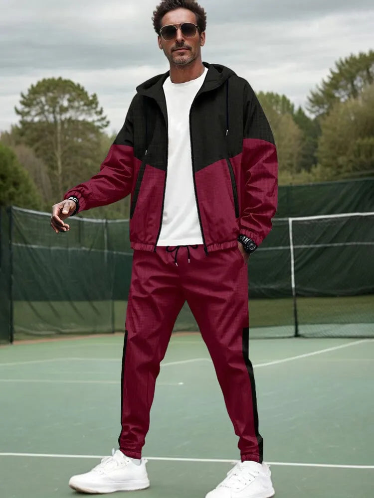 Cozy Color-Block Relaxed Fit Tracksuit