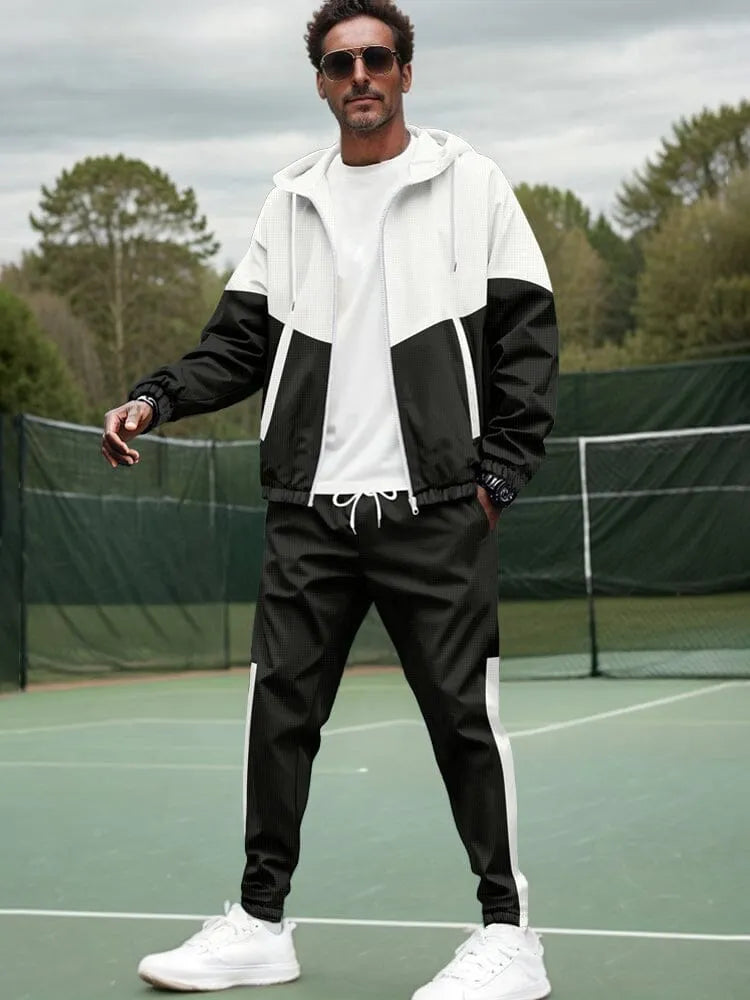 Cozy Color-Block Relaxed Fit Tracksuit
