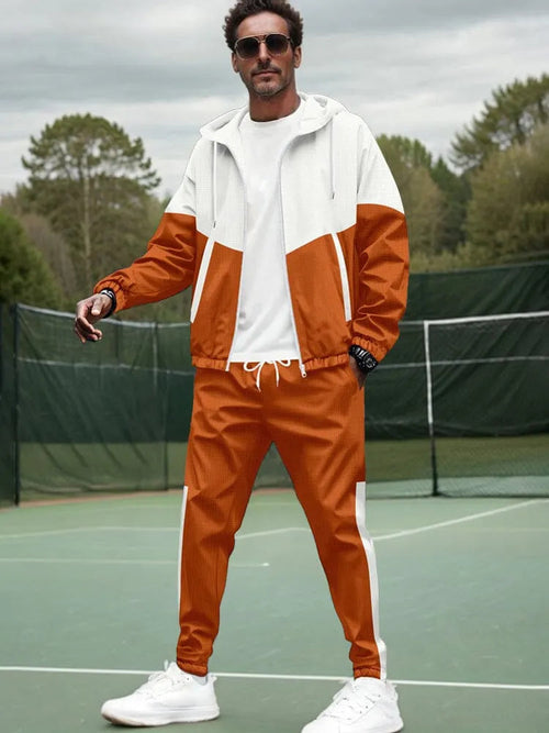 Cozy Color-Block Relaxed Fit Tracksuit